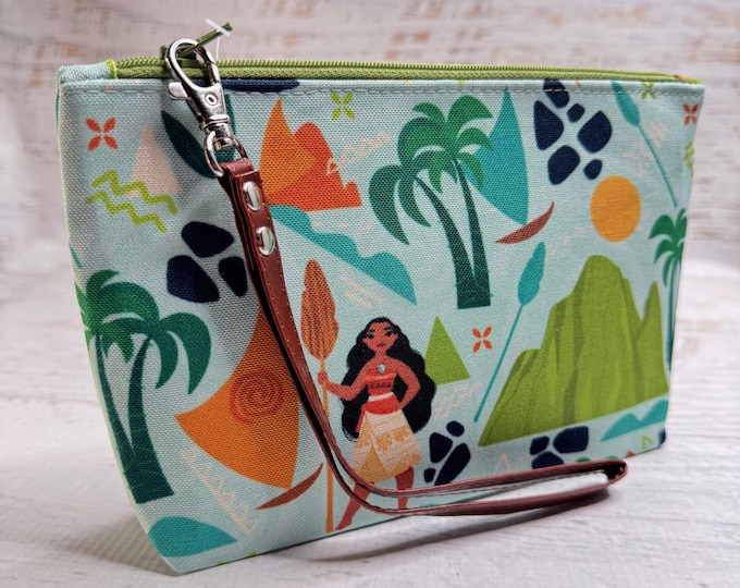 Island Princess Dreams - Eco Canvas Zippered Clutch Pouch Wristlet