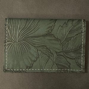 Paniola - Grün - Basic Geschenk Karte Brieftaschen - Weihnachtsstrumpf Füller - Visitenkartenhalter - Geburtstag - Tropisch Floral - Hibiskus