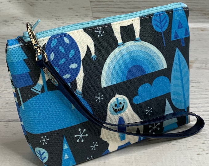 Eddie the Yeti -  Clutch - Wallet - Wristlet - Zipper Pouch