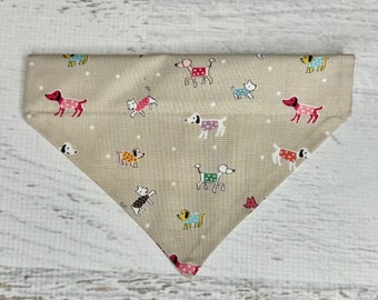 Dogs In Sweaters - Dog Cat Pet Bandana - Over the Collar - Sizes XS to XL - Dog Accessories - Neckwear - MCM - Mid Century Modern