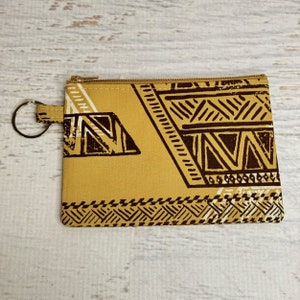Tribal Tapa - Geldbörse - Hellbraun - Poly/Cotton - Geldbörse - Schlüsselanhänger - Brieftasche - Schlüsselanhänger - Floral - Aloha Print - Hawaiischer Druck