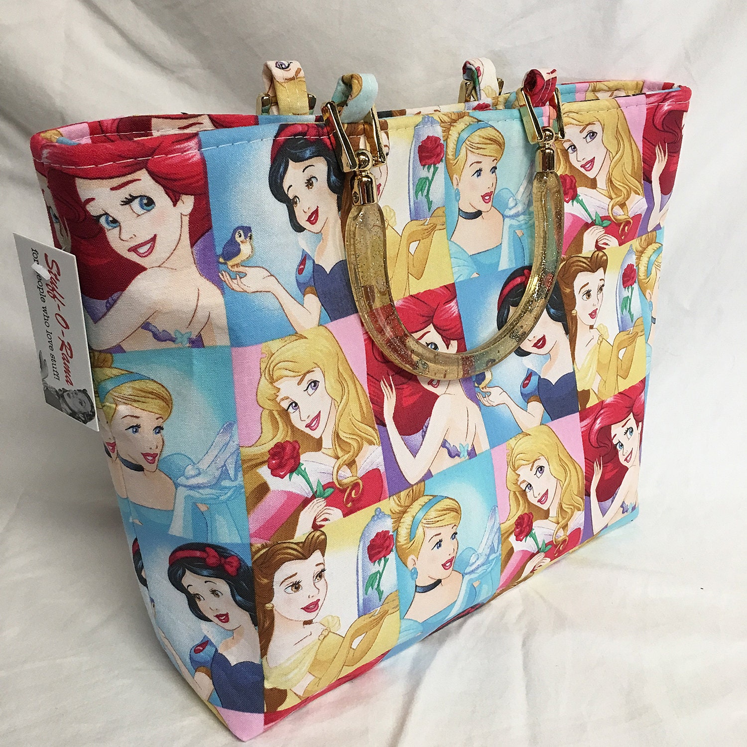 Tote Bag Purse Handbag Disney Princess Snow White Ariel Cinderella