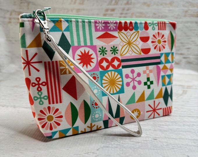 Santa's Workshop - Canvas Clutch Pouch Wristlet