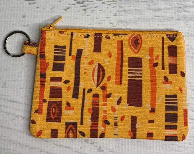 Jungle Sticks - Small Print - Cotton Canvas - Coin Purse - Keychain - Wallet - Key Fob - Key Ring - Aloha - Hawaiian Print