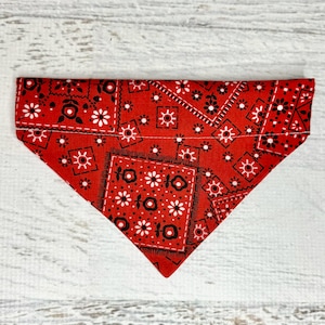 Rode zakdoek - hond kat bandana - over de kraag - tropisch - aloha-print - maten XS t/m XL - Hondenaccessoires - Dassen