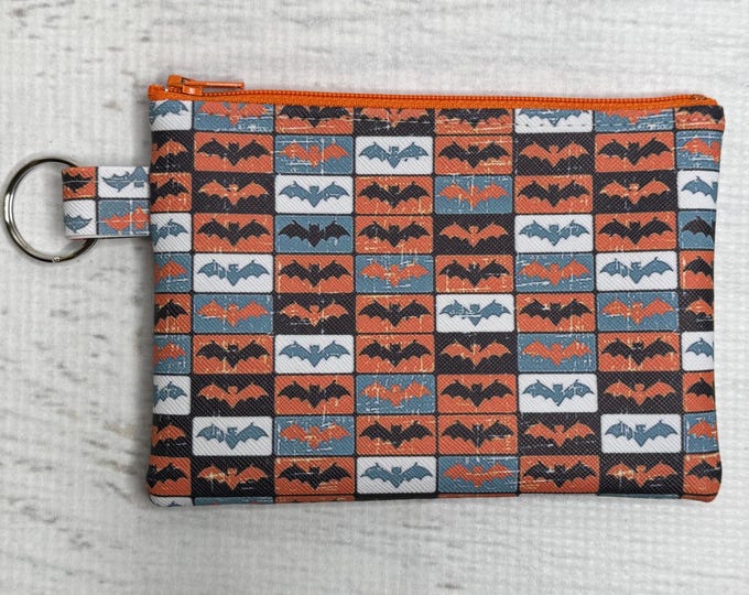 Bats - Vinyl - Coin Purse - Keychain - Wallet - Key Fob - Key Ring - Spooky - Halloween - Haunt - Super Hero - Vampire - Goth