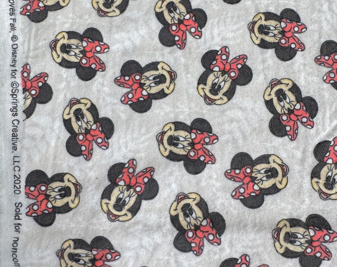 Remnant Fabrics - Minnie Loves Fall Cotton FLANNEL ©Disney