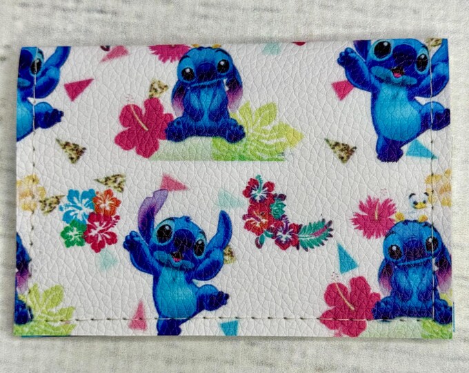 Prankster Alien - Hibiscus - Basic Gift Card Wallets - Christmas Stocking Stuffers - Business Card Holder  - Tropical - Tiki - Floral