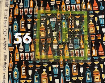 Remnant Fabrics | Mother's Little Helper | Michael Miller | Cotton Print | Mid Century Modern Cocktails | Cocktail Lounge