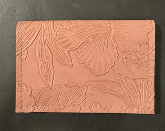Paniola - Pink - Basic Gift Card Wallets - Christmas Stocking Stuffers - Business Card Holder - Birthday - Tropical Floral - Hibiscus