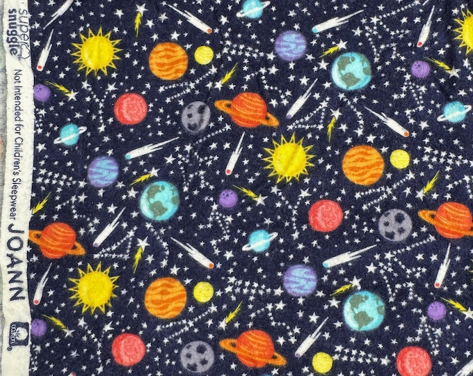 Remnant Fabrics - Solar Systems Cotton FLANNEL