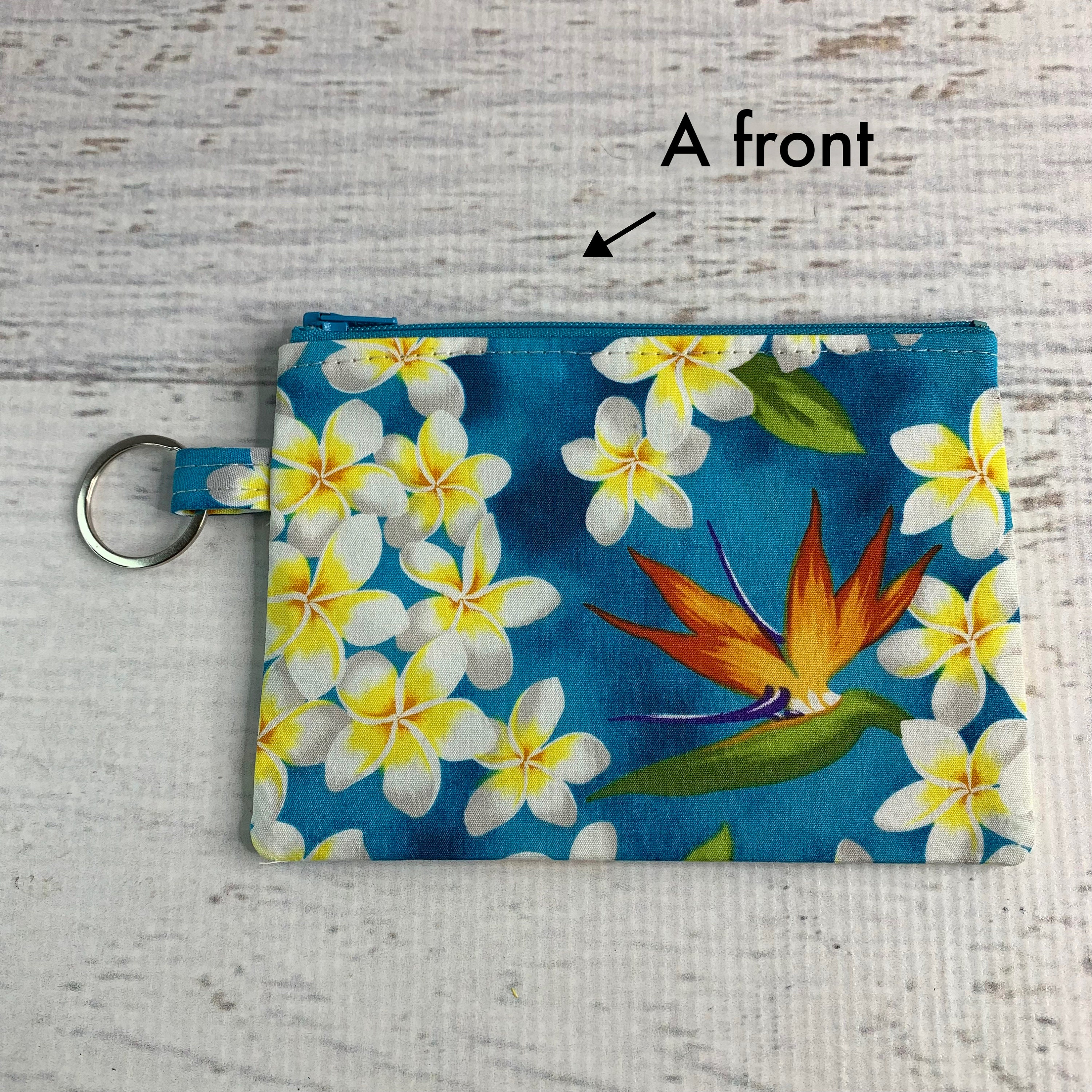 Blue flower key ring