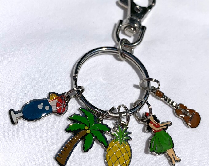 Hawaiian Luau - Tiki Bar - Keychain