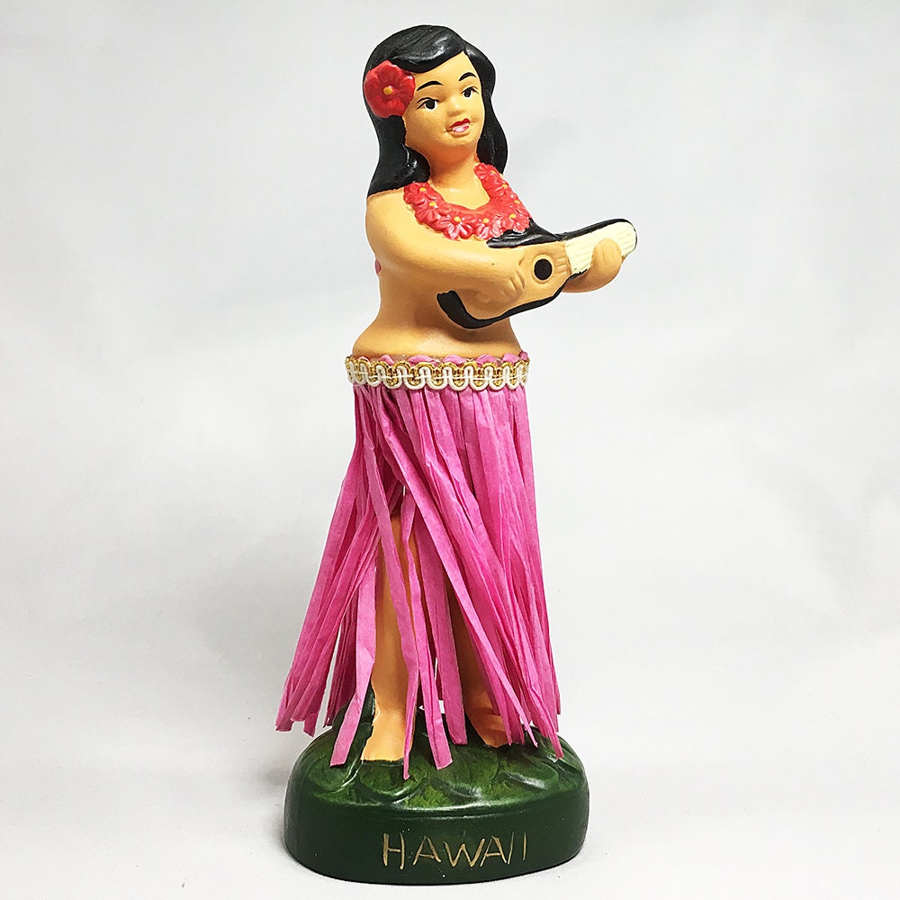 Dashboard Hula Ukulele Girl Traditional Style Doll