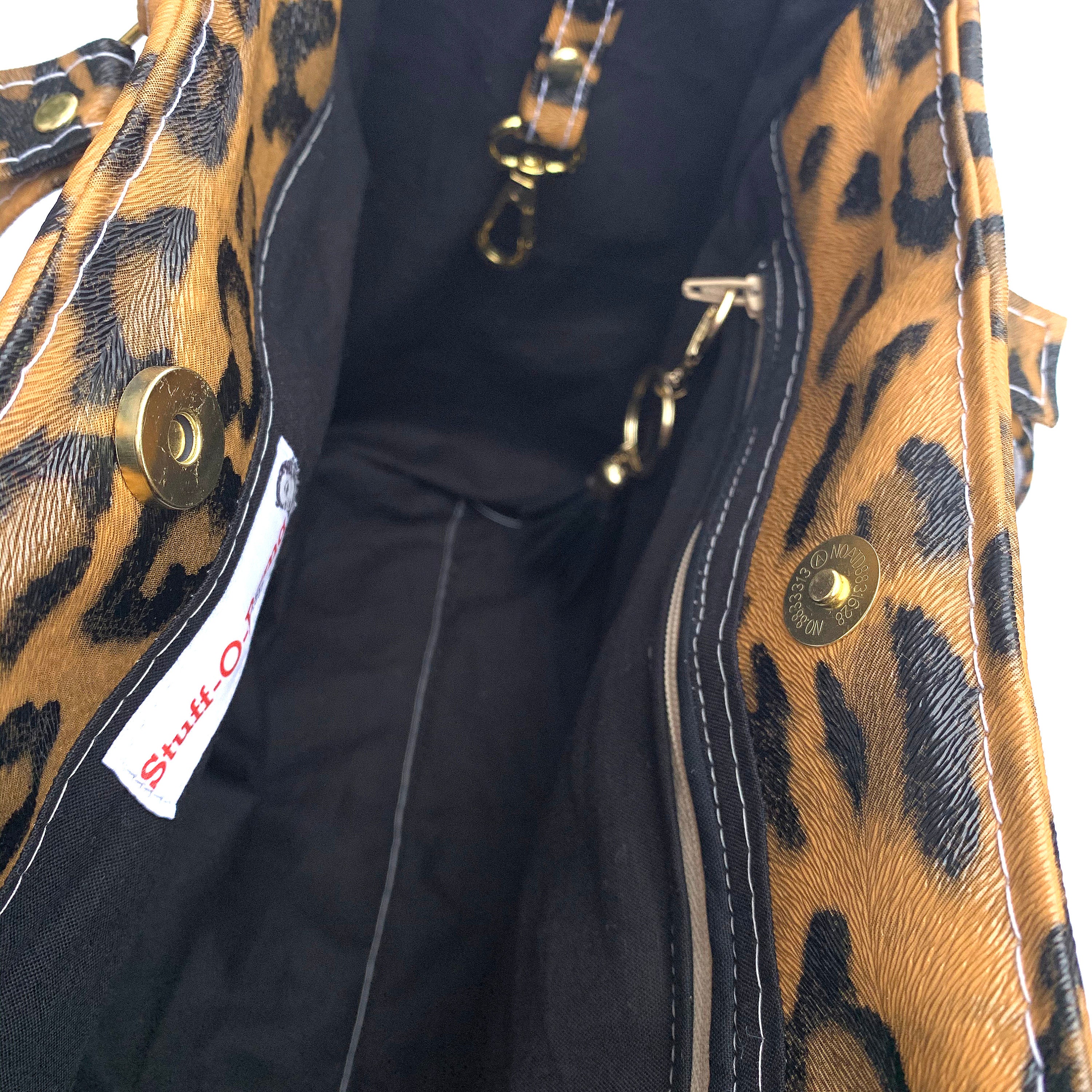 All Over Leopard Print - Vinyl Shoulder Bag - Handbag - Purse - Bag ...