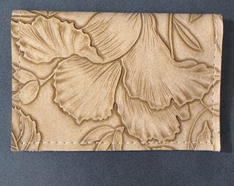 Paniola - Tan - Basic Gift Card Wallets - Christmas Stocking Stuffers - Business Card Holder - Birthday - Tropical - Floral - Hibiscus
