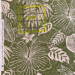 Hawaiian Fabrics - 47 - Hawaiian Hibiscus Flowers - Green - Aloha Print - Trendtex Fabrics - Cotton Print - Floral - Tropical
