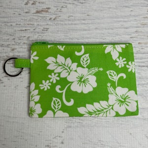 60s Hawaiian - Grün - Baumwolle - Geldbörse - Schlüsselanhänger - Geldbörse - Schlüsselanhänger - Schlüsselanhänger - Floral - Aloha Print - Hawaiian Print