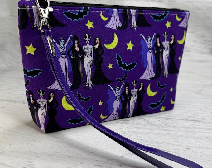 Ghoul Friends - Halloween - Cotton Canvas - Clutch - Zipper Pouch - Wristlet - Travel Bag - Nightclub - Beach Bag