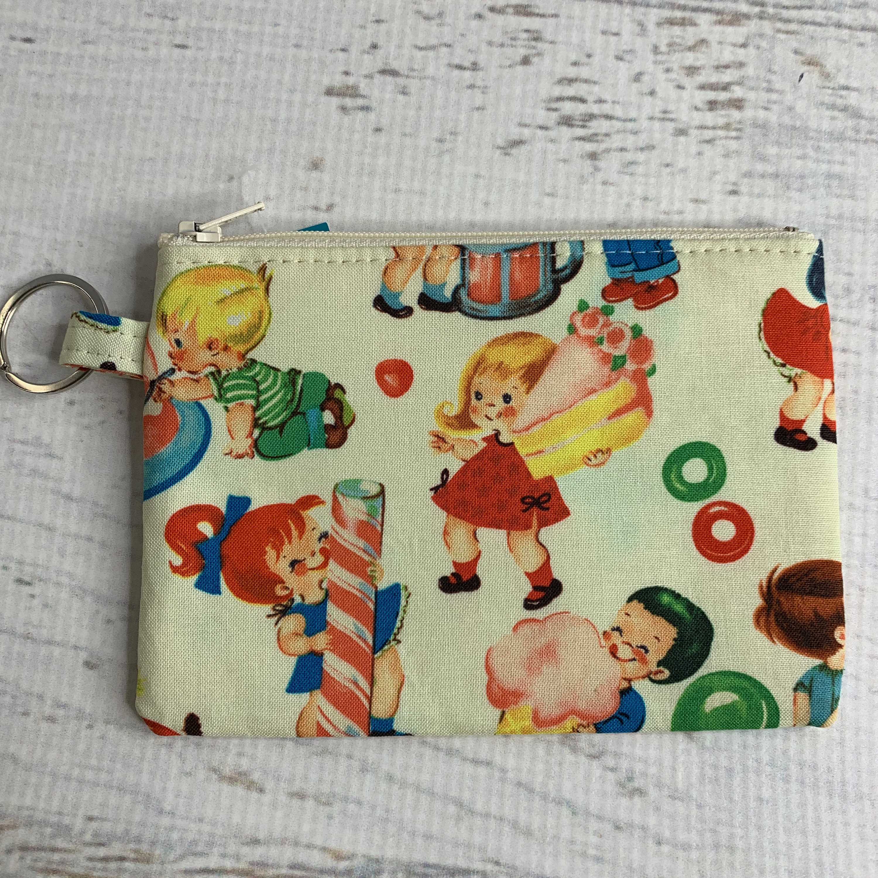 Retro Candy Kids - Cotton - Coin Purse - Keychain - Wallet - Key Fob - Key  Ring - 50s style - kitsch - vintage