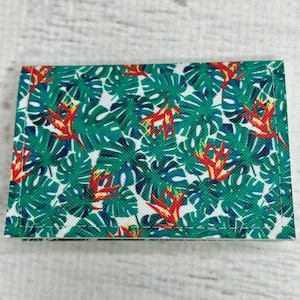 Ave del paraíso, Monstera - Carteras básicas para tarjetas de regalo - Rellenos para calcetines navideños - Tarjetero - Floral - Tropical - Tiki