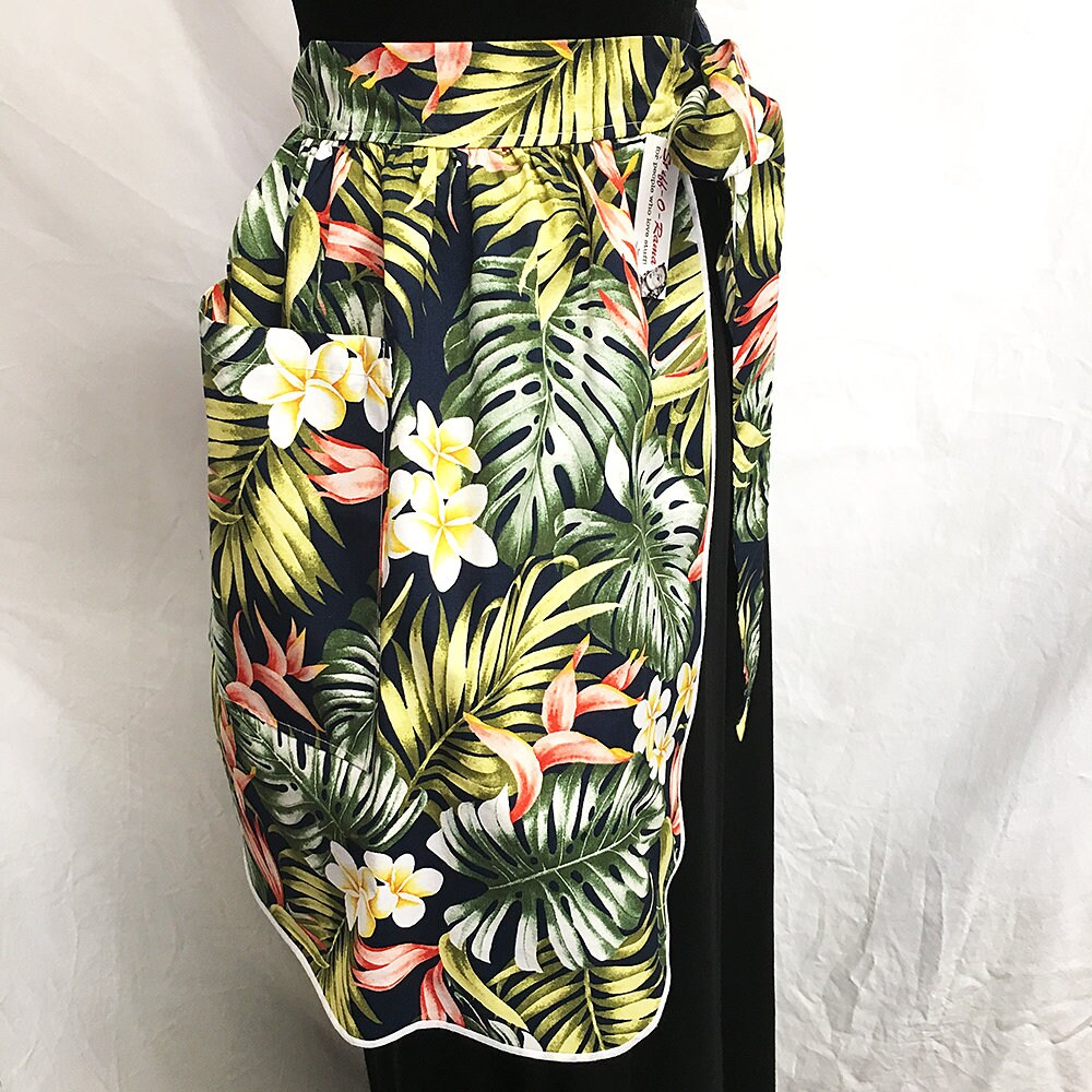 Half Apron - Vintage Pin Up Skirt Style - Hawaiian Print