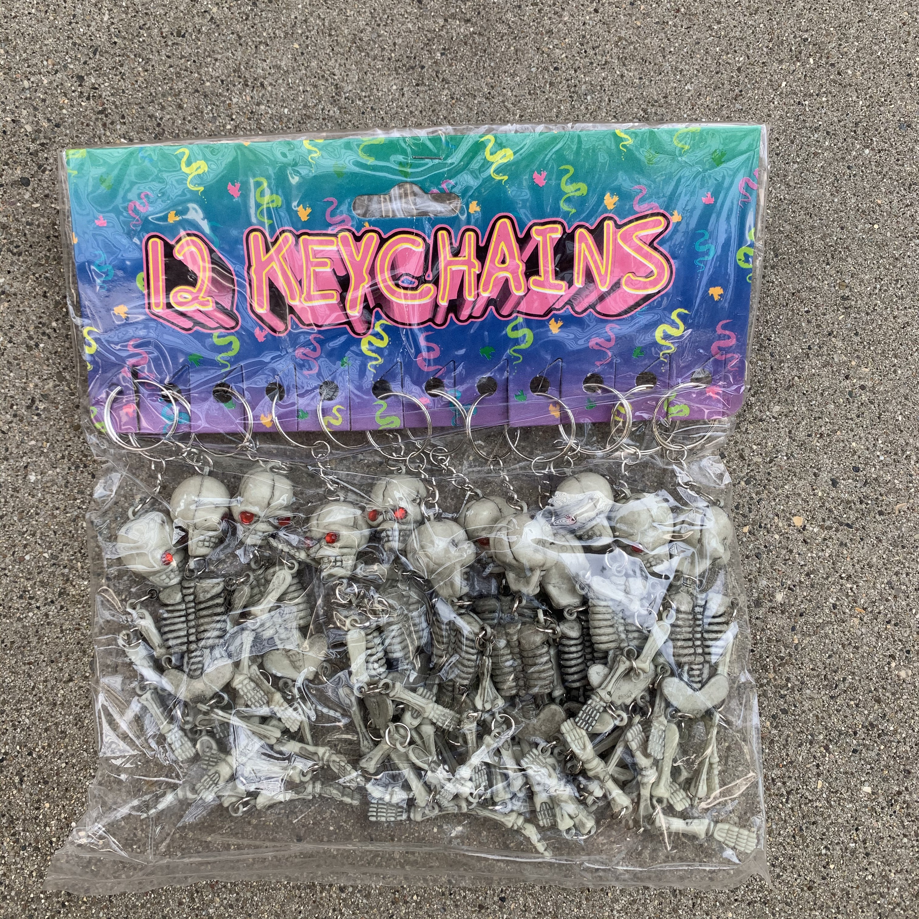 Skeleton Novelty Keychain One Dozen