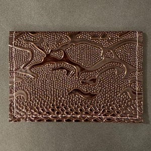 Piel de serpiente - Marrón - Carteras básicas para tarjetas de regalo - Rellenos para calcetines navideños - Tarjetero - Cumpleaños - Floral tropical - Hibisco