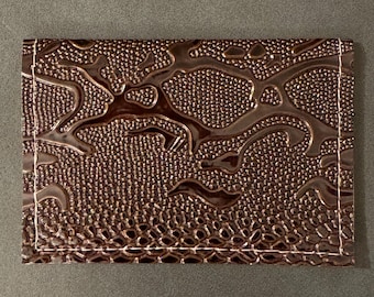 Snake Skin - Brown - Basic Gift Card Wallets - Christmas Stocking Stuffers - Business Card Holder - Birthday - Tropical Floral - Hibiscus