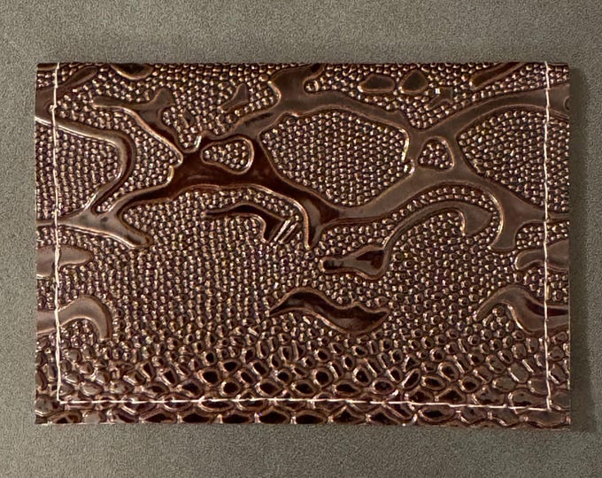 Snake Skin - Brown - Basic Gift Card Wallets - Christmas Stocking Stuffers - Business Card Holder - Birthday - Tropical Floral - Hibiscus