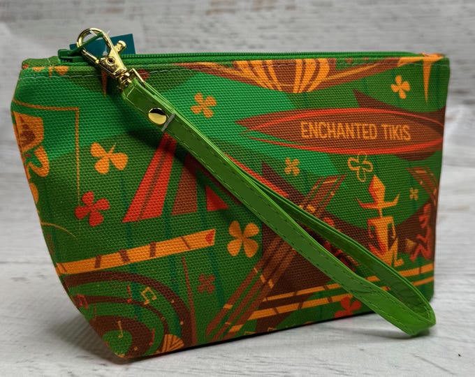 Tropical Serenade - B-Rex - Hawaiian Aloha Print - Clutch - Zipper Pouch - Wristlet - Retro - Travel Bag - Nightclub - Enchanted Tiki Room