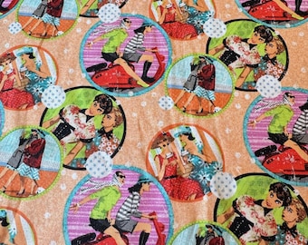 Remnant Fabric - Springs Creative - Friends for Life by Lori Siebert Cotton Woven
