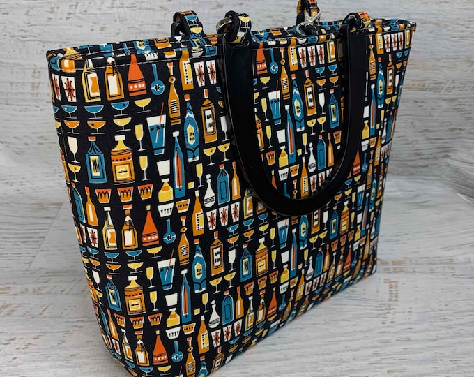 Mid Century Cocktails - Tote Bag - Purse - Handbag - Crossbody - Tiki - MCM - Retro Vintage Style