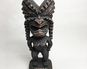 Tiki Figurine - Hawaiian God KU - Hapawood Resin