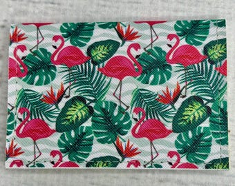 Pink Flamingos - Monstera - Basic Gift Card Wallets - Christmas Stocking Stuffers - Business Card Holder - Floral - Tropical - Tiki