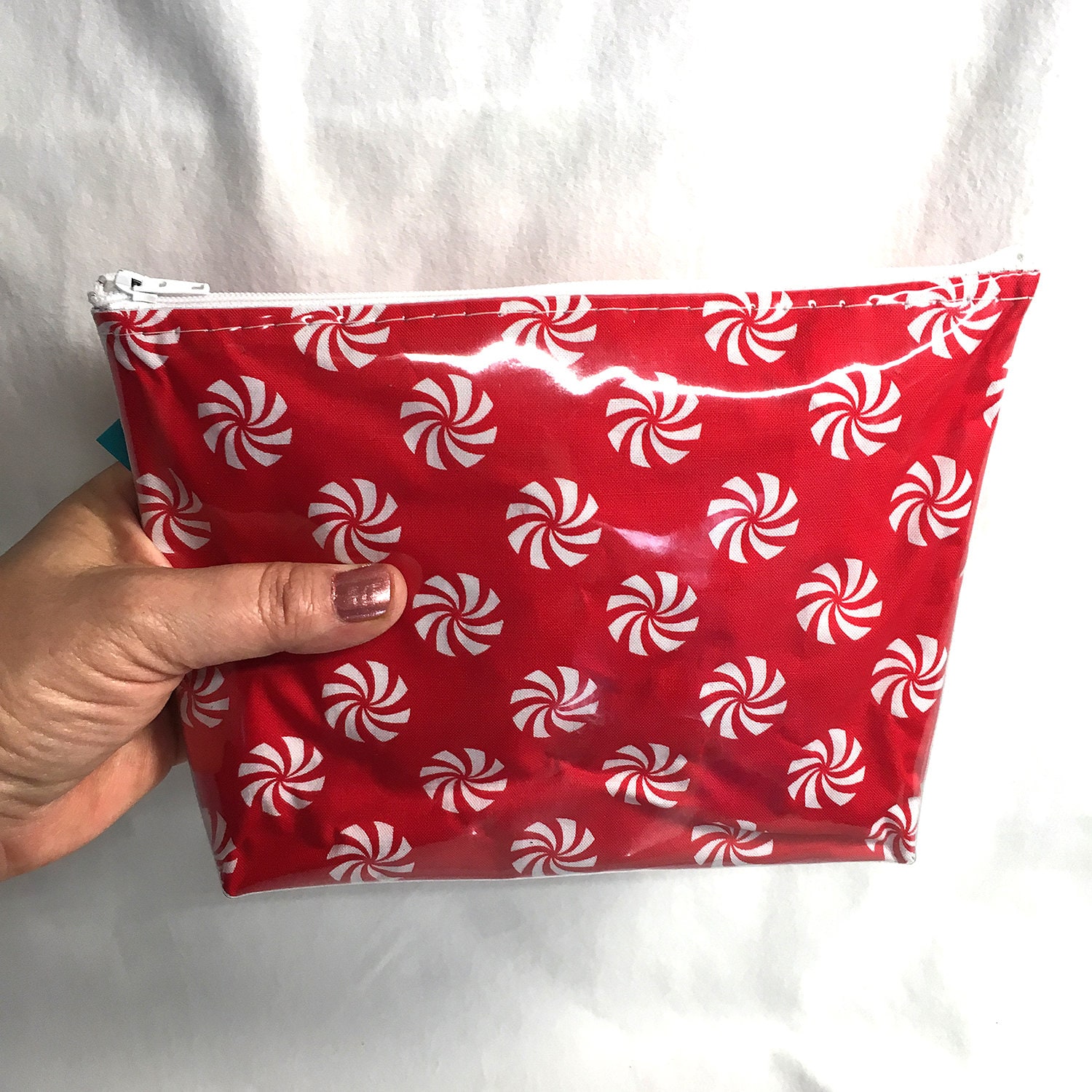 Make Up Bag Peppermint Starlite Candy Zipper Pouch