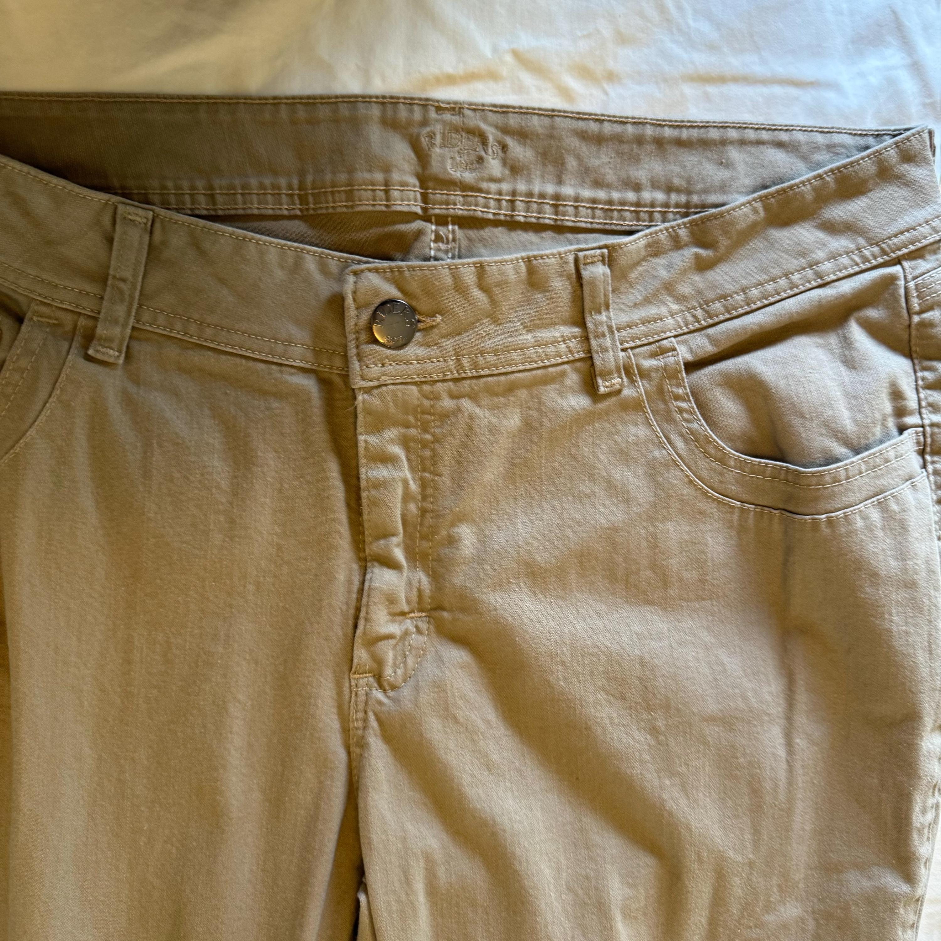 Vintage Lee Rider Bootcut Khaki Denim Jeans Womens Plus Size 18 Tall 90s Very Good Condition