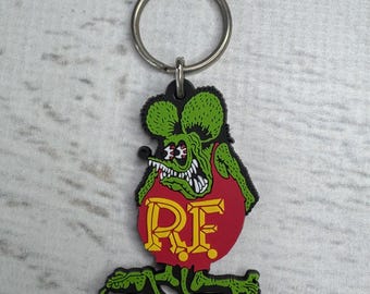 Rat Fink™ by Ed "Big Daddy" Roth VINTAGE Rubber Keychain from 1990s