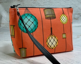 Polynesian Lights - Hawaiian Aloha Print - Clutch - Zipper Pouch - Wristlet - Retro Hawaiian Print - Travel Bag - Nightclub - Tiki Bar