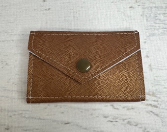 Metallic Bronze - Credit Card Wallet - Business Card Case - Snap Wallet - Gift Card Wallet - Compact Wallet - MCM - MidCentury Modern