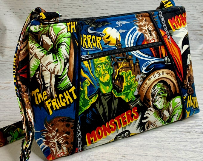 Horror Movie Messneger Bag, Classic Horror Monsters Bag