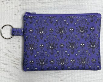 Haunted Wallpaper - Vinyl - Coin Purse - Keychain - Wallet - Key Fob - Key Ring - Spooky - Halloween - Haunted Mansion