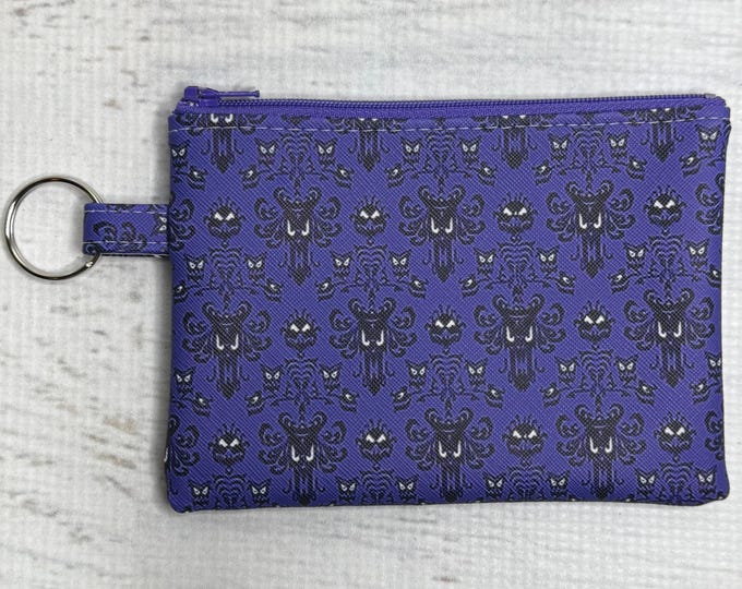 Haunted Wallpaper - Vinyl - Coin Purse - Keychain - Wallet - Key Fob - Key Ring - Spooky - Halloween - Haunted Mansion