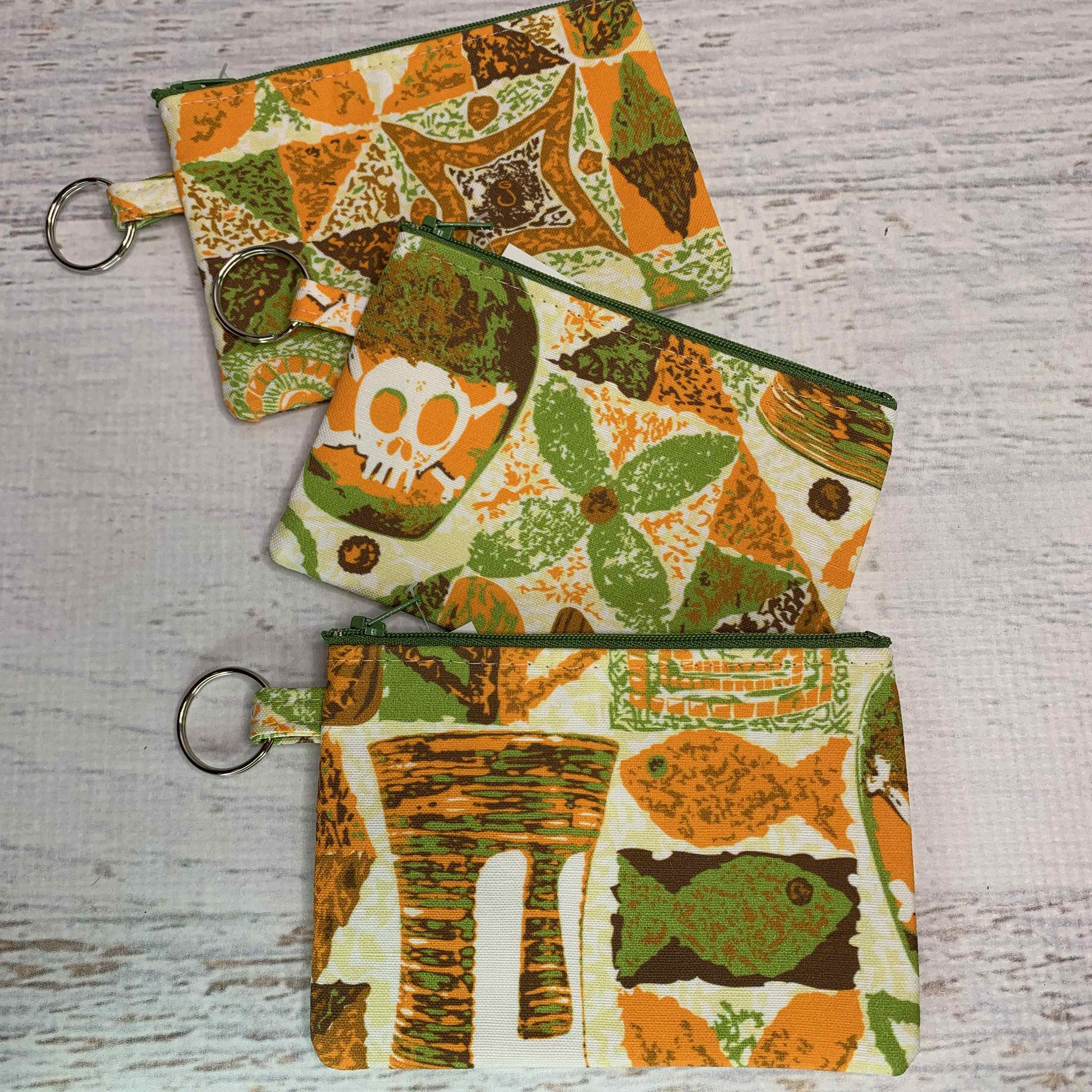 Tiki Beads - Cotton - Coin Purse - Keychain - Wallet - Key Fob