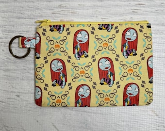 Nightmare Before Christmas - Sally - Disney® Officially Licensed Fabric - Cotton Woven Coin Purse Keychain Fob Wallet
