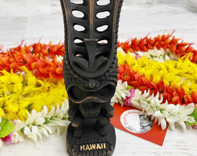 Vintage Tiki Figurine - MEDIUM Long Life - 7 inch - Hapawood Resin - New In Box