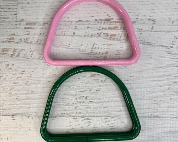 D Ring - Plastic - Purse Handles - Set of 2 - Perfect for Leather Craft - Bags - Handbags - Knitting Bags - Knitted or Crocheted Bags