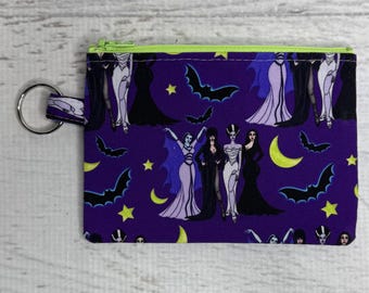 Ghoul Friends - Cotton Canvas - Coin Purse - Keychain - Wallet - Key Fob - Key Ring - Spooky - Monsters - Halloween