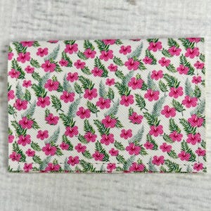 Roze hibiscusbloemen - Portemonnees standaard cadeaubonnen - Kerstsok Stuffers - Visitekaarthouder - Bloemen - Tropisch - Tiki