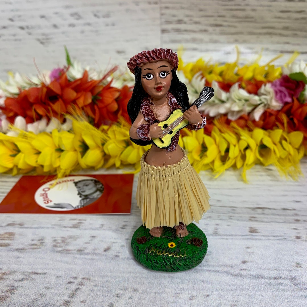 Vintage MINI Dashboard Hula Doll Girl With Ukulele Resin - Etsy